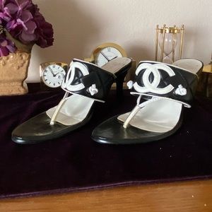 Chanel heel sandals 39